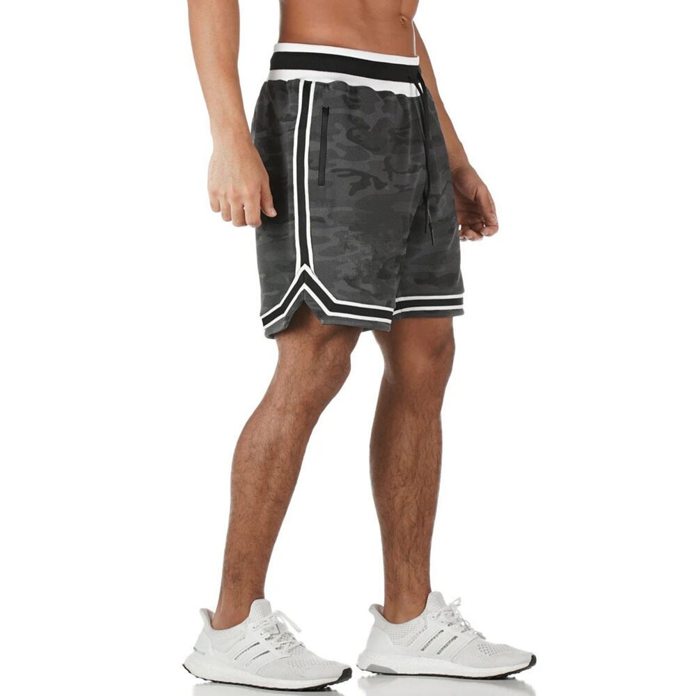 Løbende sports shorts mænd gym fitness korte bukser jogging træning træning bermuda sort grå bunde mandlige hurtige tørre strand shorts: Grå / Xxl