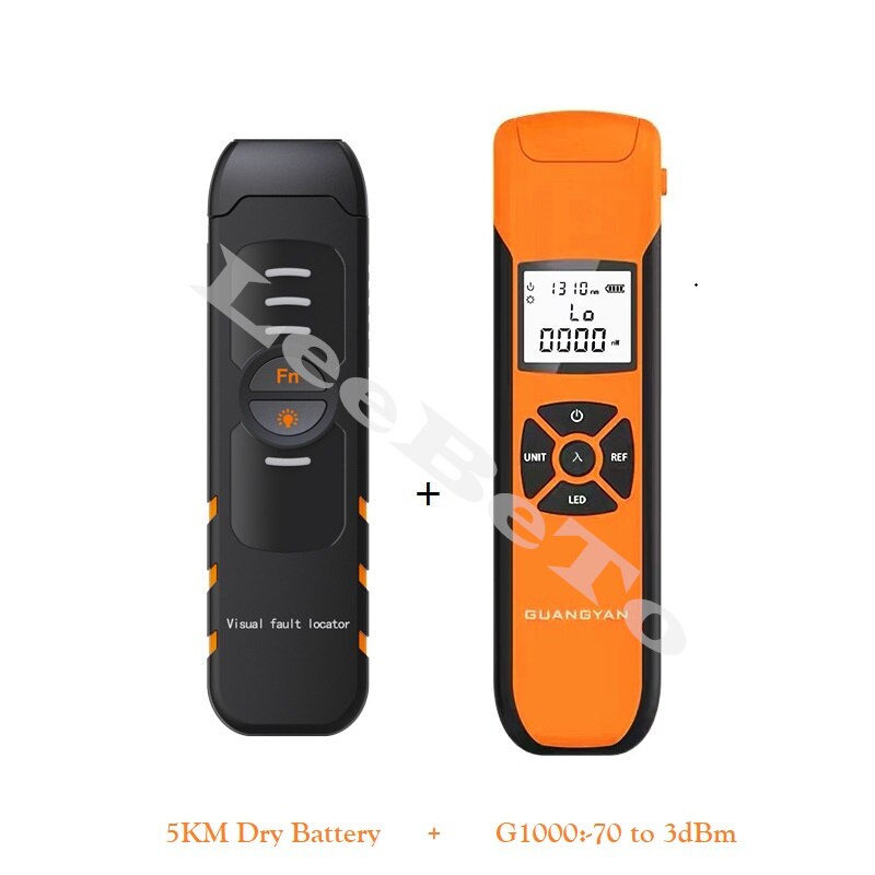 G10 Optical Power Meter with 5-30Mw Visual Fault Locator Fiber Optic Power Meter With Flash Light OPM Fiber Optic Red Light Pen: 5km and -70 to 3dBm