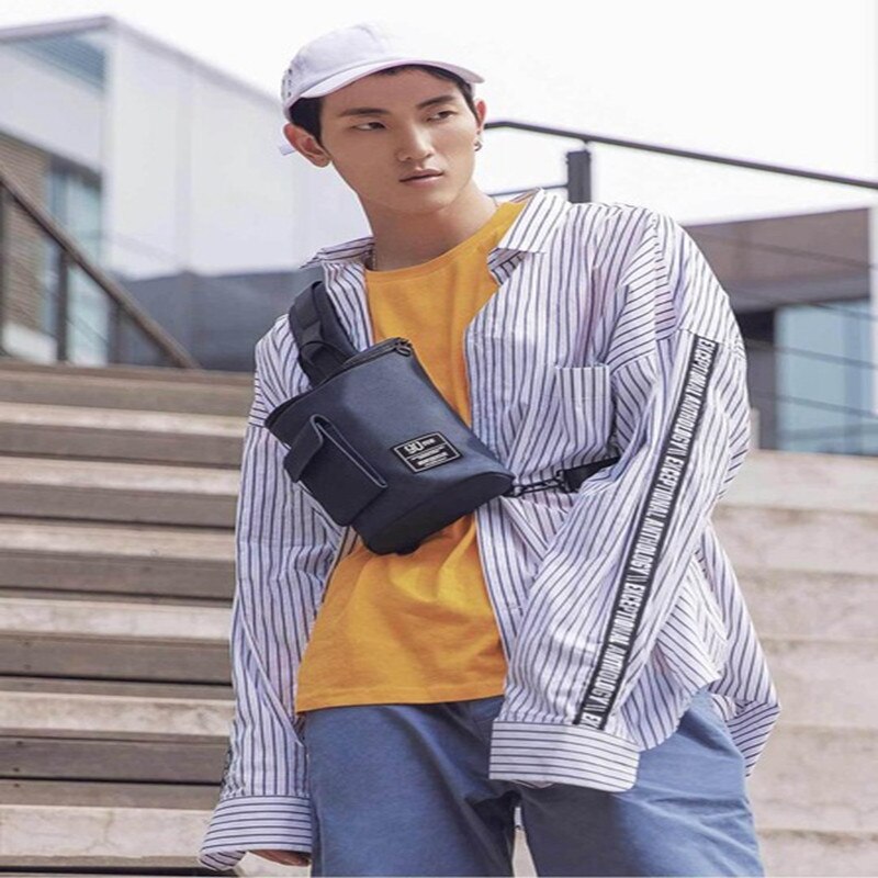 Xiaomi 90 Chic bolso de pecho de ocio mochila de para hombres y mujeres Mini bolso de hombro bandolera tipo Bombonera mochila Unisex: dark blue
