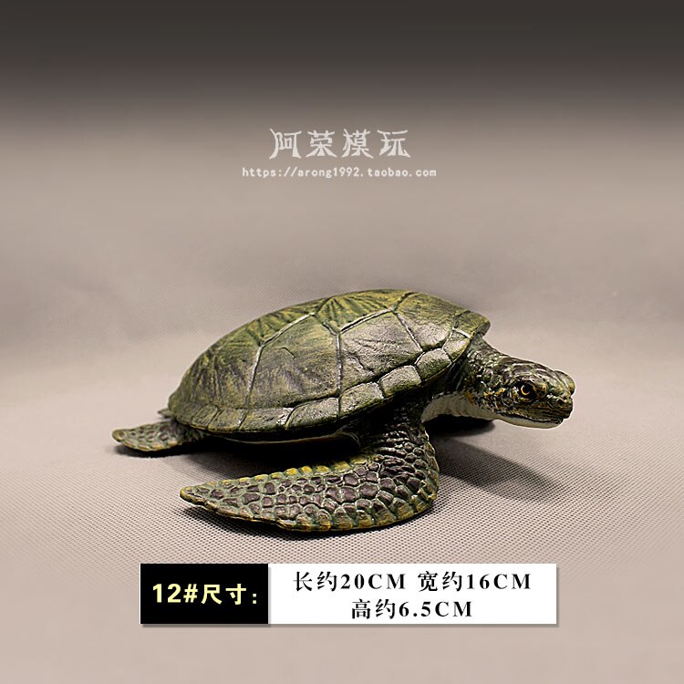 Miniaturen Sea Animal Model Lederschildpad Rode Oren Schildpad Land Schildpad Oceanen Wereld Aquarium Decor Action Figures Beeldjes Speelgoed: A12