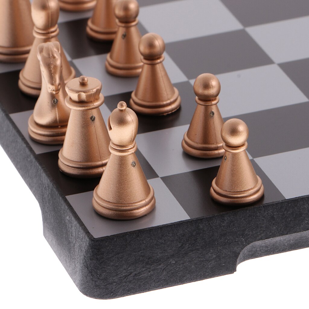 Folding Magnetic Chess Set With Folding Chess Board for Kids and Adults Funny Camping Travelling Beach Chess Board Games