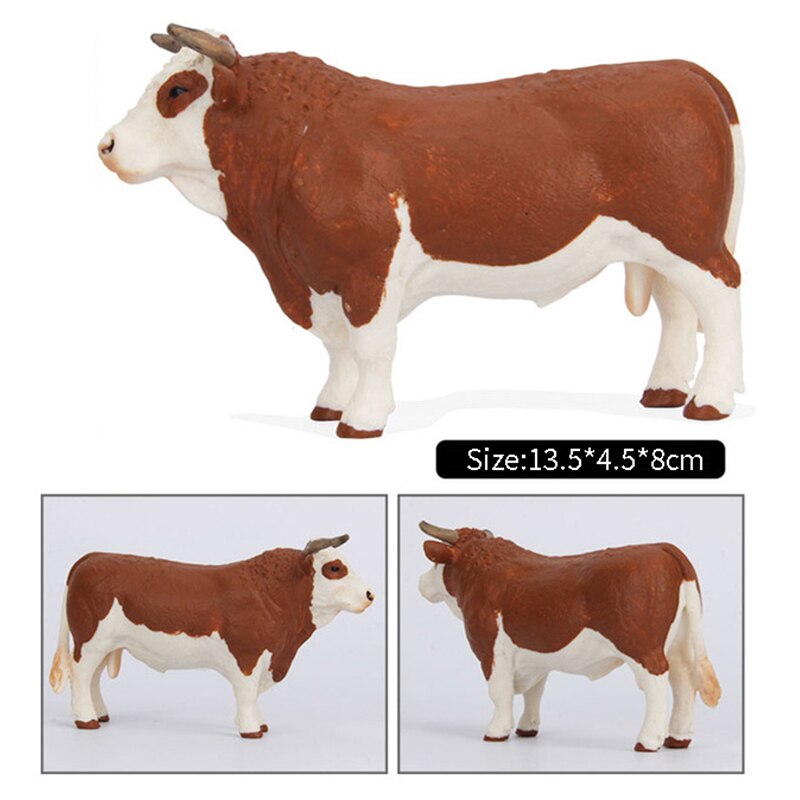 Animal toy model solid simulation set children's farm animal toys student cow buffalo Buffalo Bison ornaments