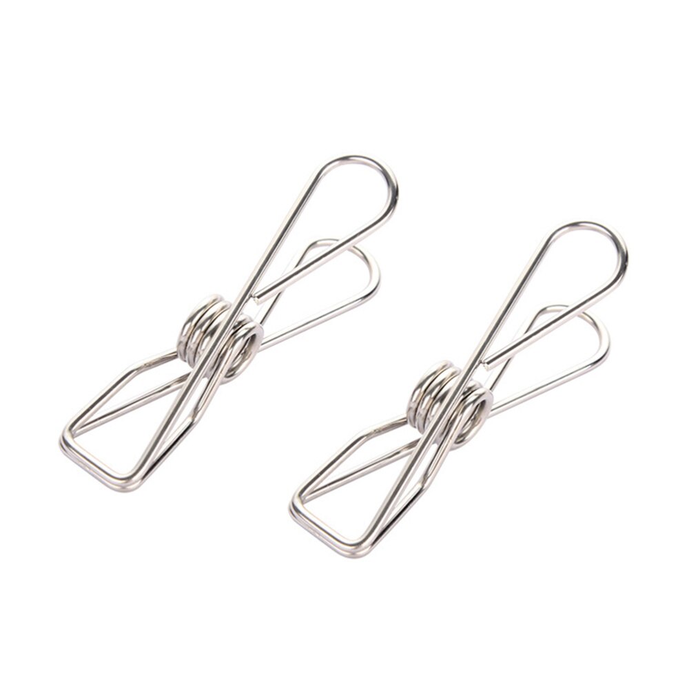 Stainless Steel Binder clip Multi-purpose Sturdy Utility CLips Sock Pins for Clip Clothes: Default Title