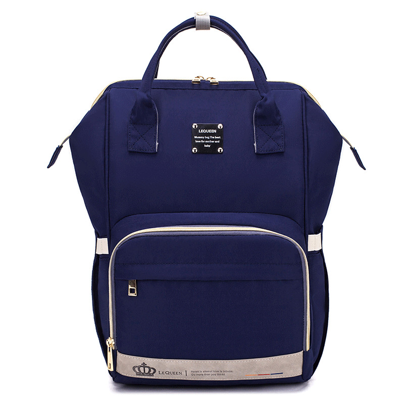 Lequeen Nappy Backpack Bag Mummy Large Capacity Bag Mom Baby Multi-function Waterproof Outdoor Travel Diaper Bags For Baby Care: Blue