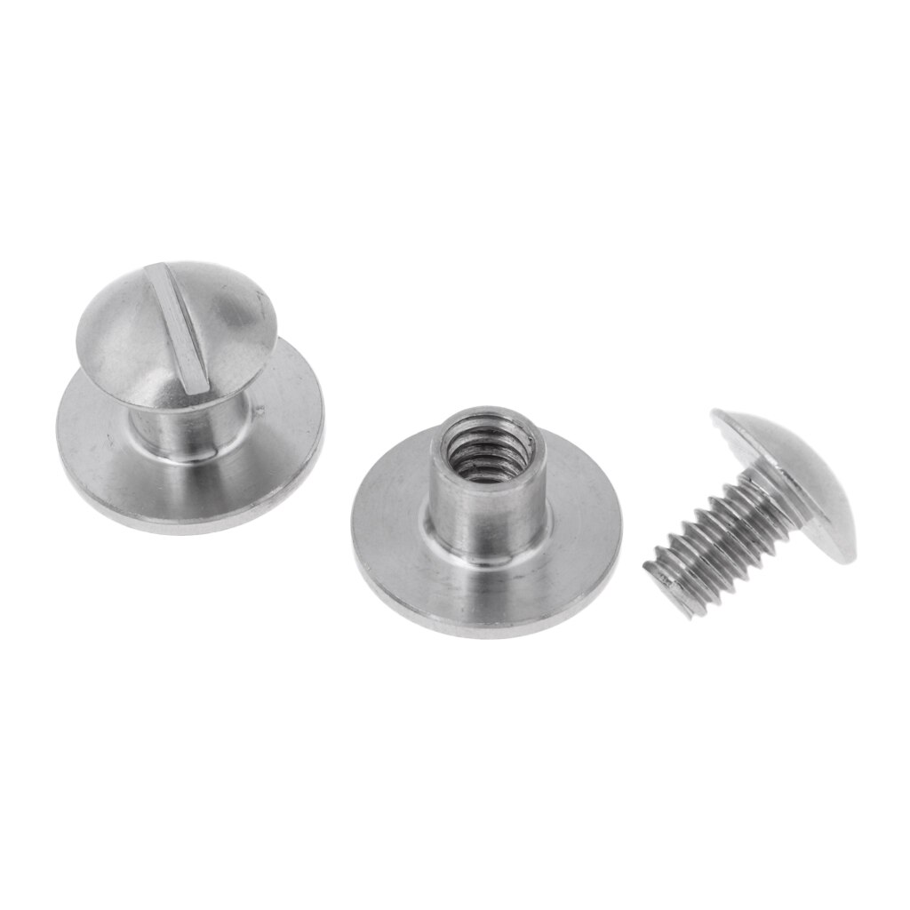 16pcs 316 Stainless Steel Book Screws for Technical Scuba Diving Backplate Pad & BCD Attachment Scuba Diving Book Screw