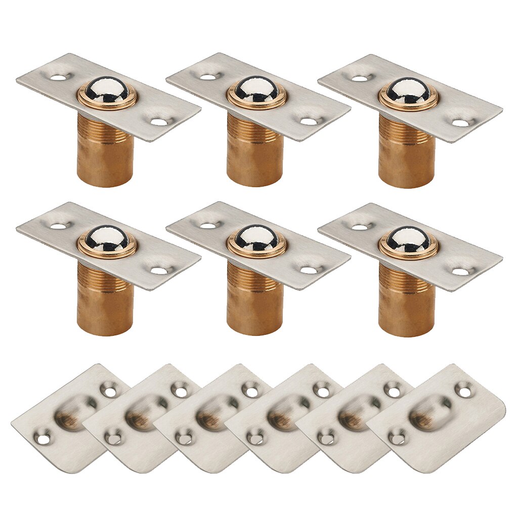 6x Adjustable Roller Ball Door Spring Catch Lock Internal Latch Stainless Steel