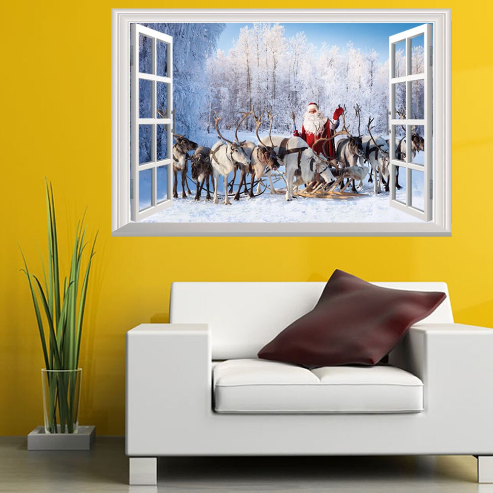 3D Weihnachten Fenster Zauberstab Aufkleber Große Weihnachten Schneemann Fenster Gel Gelee Aufkleber Weihnachten Party Hause Glas Dekor Zauberstab dekor 2Stck