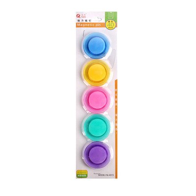 Kleurrijke circulaire magnetische gesp en schoolbord magneet absorber onderwijs whiteboard magneet absorber pin 30mm: Five-colour 5pcs L