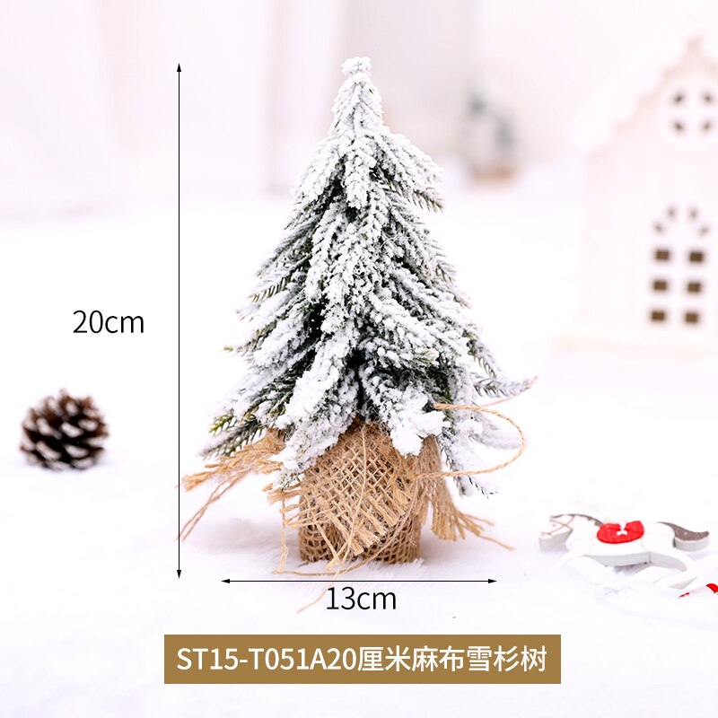 Simulation Christmas Tree White Christmas Decorative Tree PE Tree Pine Needle Christmas Tree Decor Ornaments: 20CM