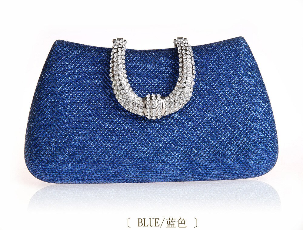 Vrouwen Tas Dag Koppelingen Strass Diner Tas Clutch Avondtasje Clutch Dames Jurk Tas Portemonnees En handtassen: sapphire blue