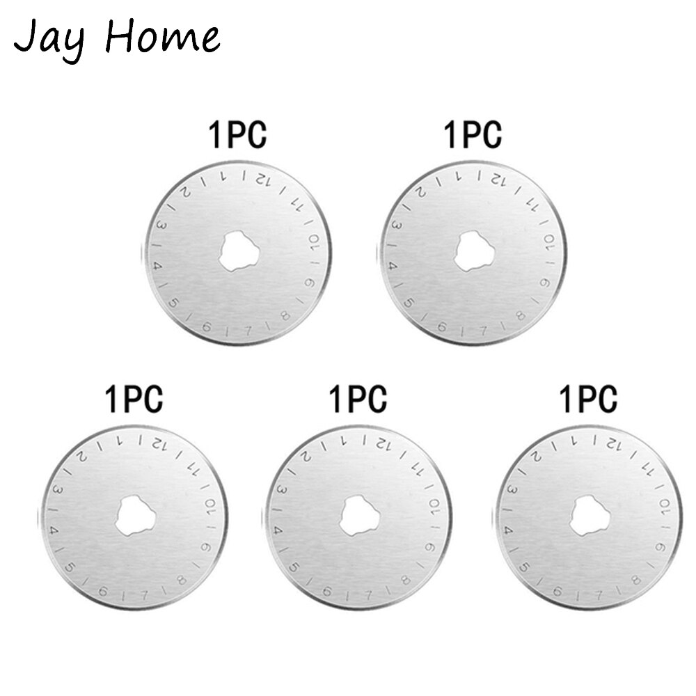 5/10PCS 45mm Rotary Blades Round Trimmer Fabric Rotary Cutter Replacement Blades with Plastic Box for Sewing Cutting Crafting: Light Grey