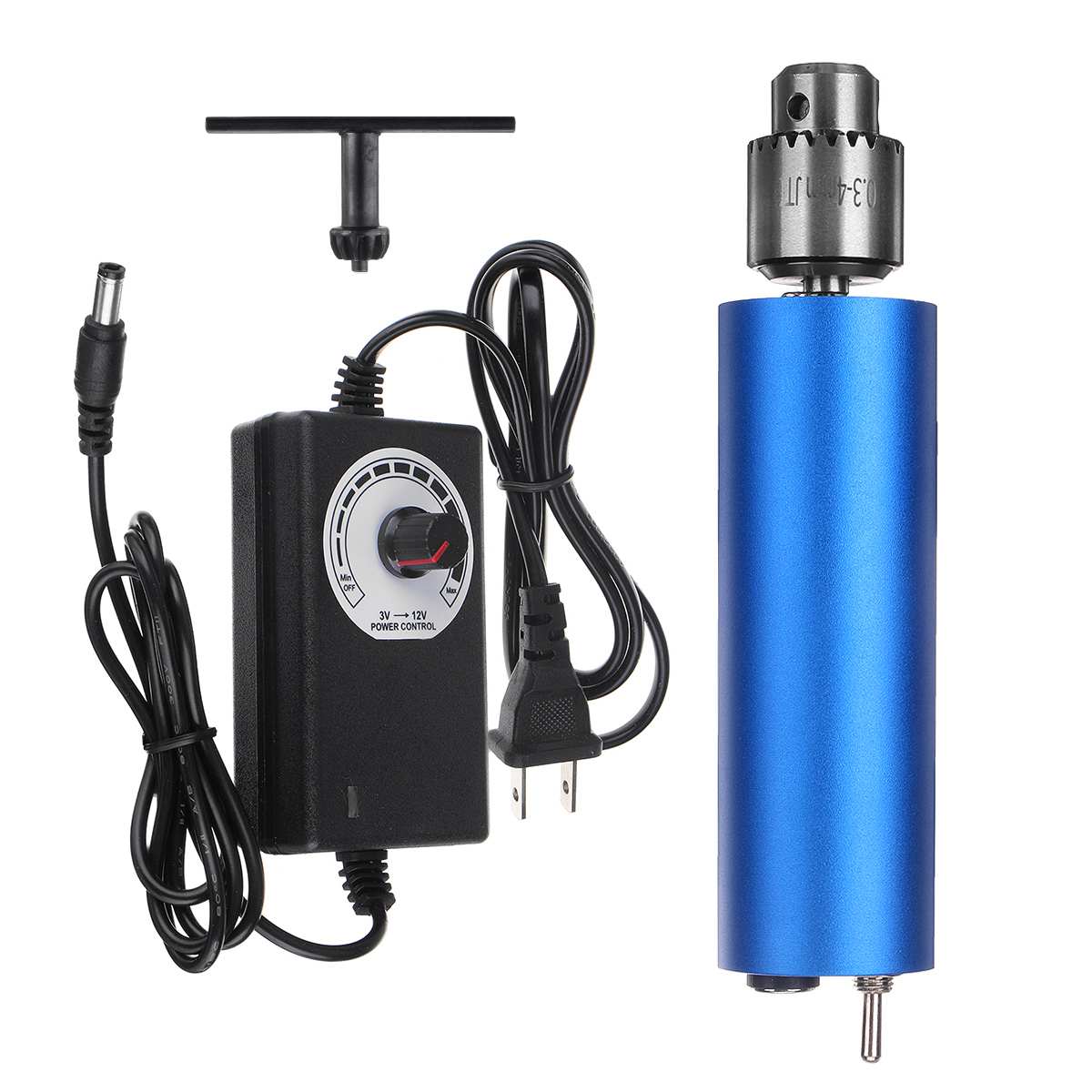 12000RPM mini USB Hand Drill Electric Hand Drills 12V-24V with DIY 385 Ball Bearing Motor JT0 Drill Chuck Small Electric Drills: NO Accessories