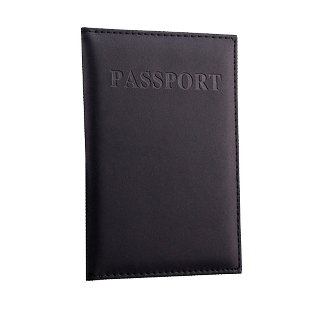 Étui de passeport PU pour femme, , sac de passeport en PU, joli étui de passeport de voyage, protection de la carte d'identité, organisateur du support de passeport # T2: Black
