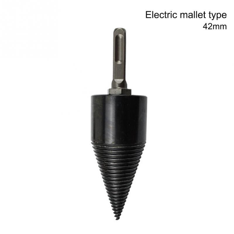 Hex Shank Fast Firewood Drill Bit Multifunction Carbon Steel Punch Tool Screw Splitting Home Wood Splitter Cutting: 42mm Type 2
