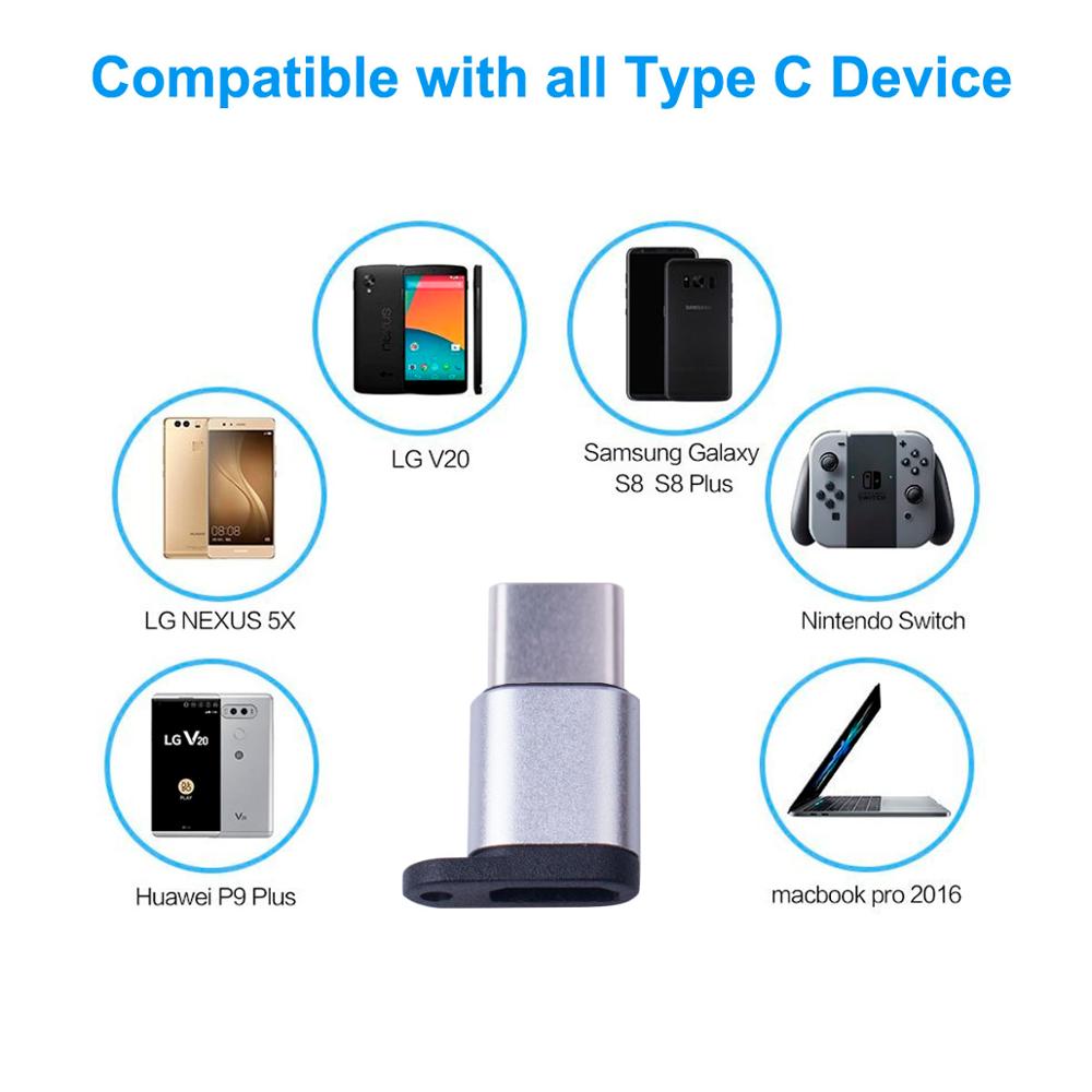 Mini Cable tipo C OTG Micro USB A Adaptador tipo C conector de Cargador Micro usb para teléfono inteligente