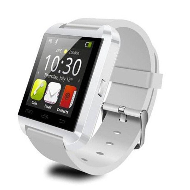 U8 Bluetooth Smart Horloge Mannen Vrouwen Stappenteller Touch Screen Sport Intelligente Horloge Telefoon Smartwatch Voor Android Ios Met Doos: WHITE