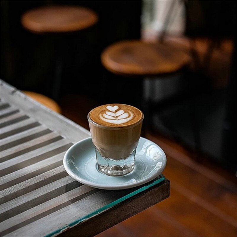 Barista latte kopper 4.5oz / 133ml krus kaffe eller te glass krus flat hvit espresso kopp gir klassisk eleganse til bordet
