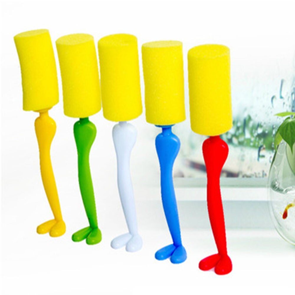 Safety Cup Cleaner Sponge Brush Baby Feeding Milk Bottle Nipple Cleaning Tool Easy to Use