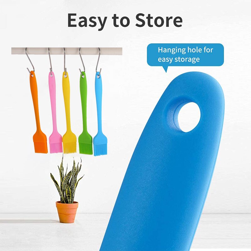 Basting Brush Silicone Pastry Baking Brush BBQ Sauce Marinade Meat Glazing Oil Brush Heat Resistant Kitchen Cooking Tools