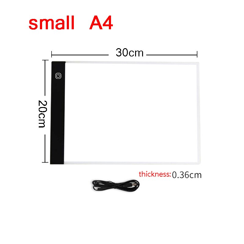 A3/A4/A5 Drie Niveau Dimbare Led Light Pad Tekentafel Pad Tracing Lichtbak Oogbescherming Gemakkelijker voor Diamant Schilderij: BA282
