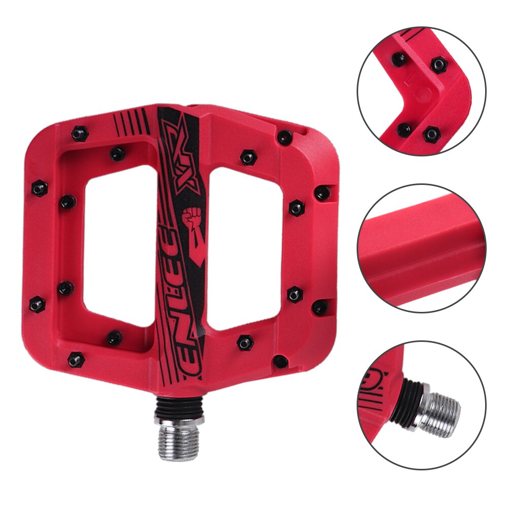 ENLEE 9/16 inches Mountain Bike Pedals Non-Slip Lightweight Nylon Fiber Bicycle Platform Pedals Pedales Bicicleta Accessories