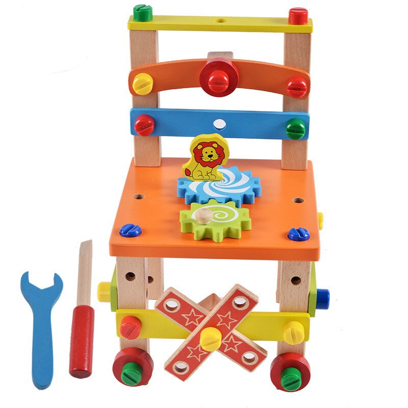 Hand-made Multifunctionele Assembleren Stoel Variabele Montage Tool Stoel kinderen Educatief Speelgoed leren speelgoed voor kinderen