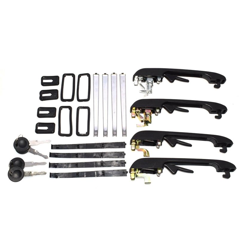 Car Exterior Door Handle Parts with 2 Keys for Golf Mk1 MK2 1983-1992 191 837 205A 191 837 205