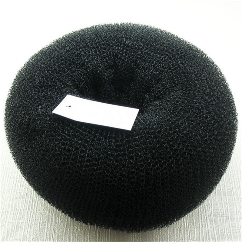 14CM moño de pelo grande princesa Donuts albóndigas accesorios para el cabello diadema ropa para el cabello: Negro