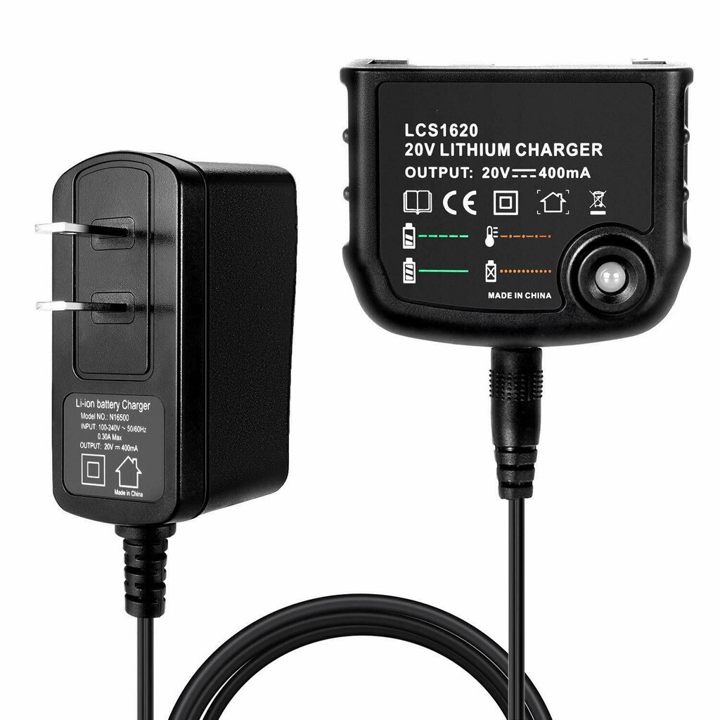 20V Tools Li-ion Battery LCS1620 Charger For BLACK For DECKER/PORTER-CABLE/STANLEY US Standard Plug