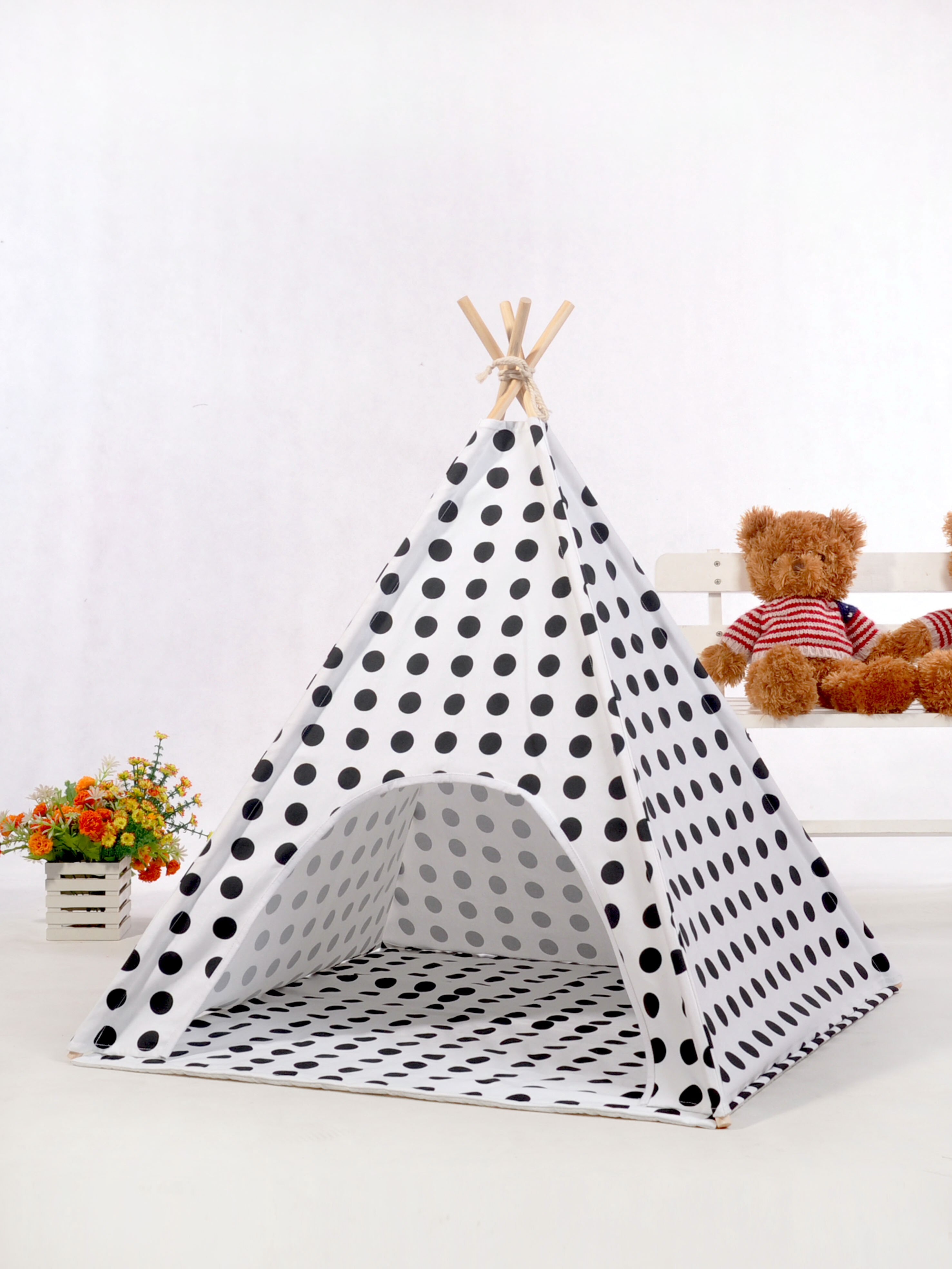 Dot Leinwand Hund Tipi Keine Matte 24 "Basis
