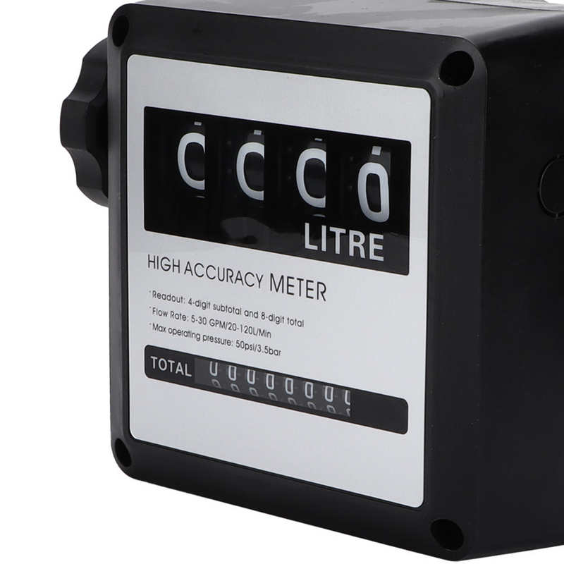 Débitmètre de carburant à 4 chiffres, grand écran, 5-30 gpm, 20-120 l/Min, haute précision pour compteur de débit d&#39;essence