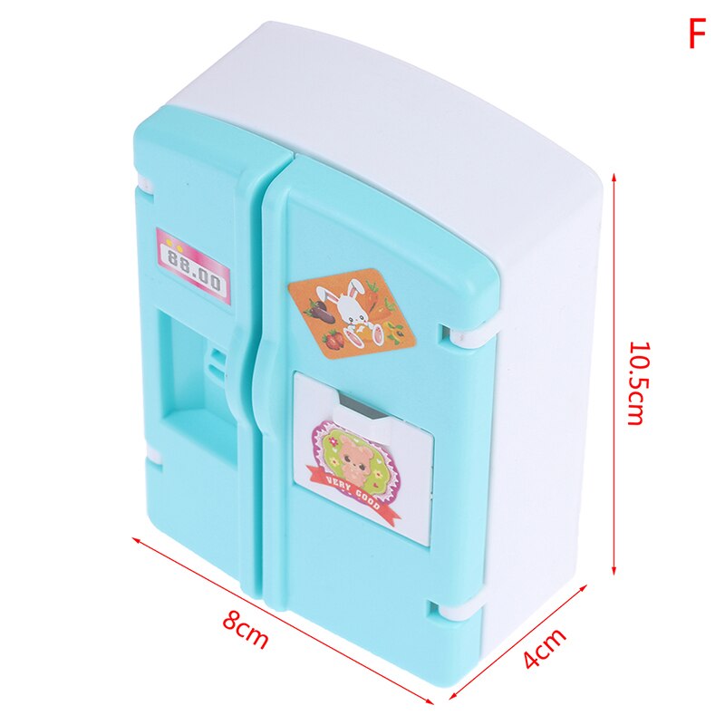 1:12 Simulation Miniature Furniture Toy Doll Dollhouse Refrigerator Table Food: F