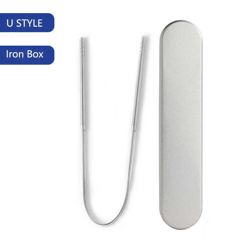 Stainless Steel Tongue Scrapper with Case，Tongue Scraper Cleaner for Adults & Kids Oral Hygiene Scrapper Cleaning Tools: PURPLE