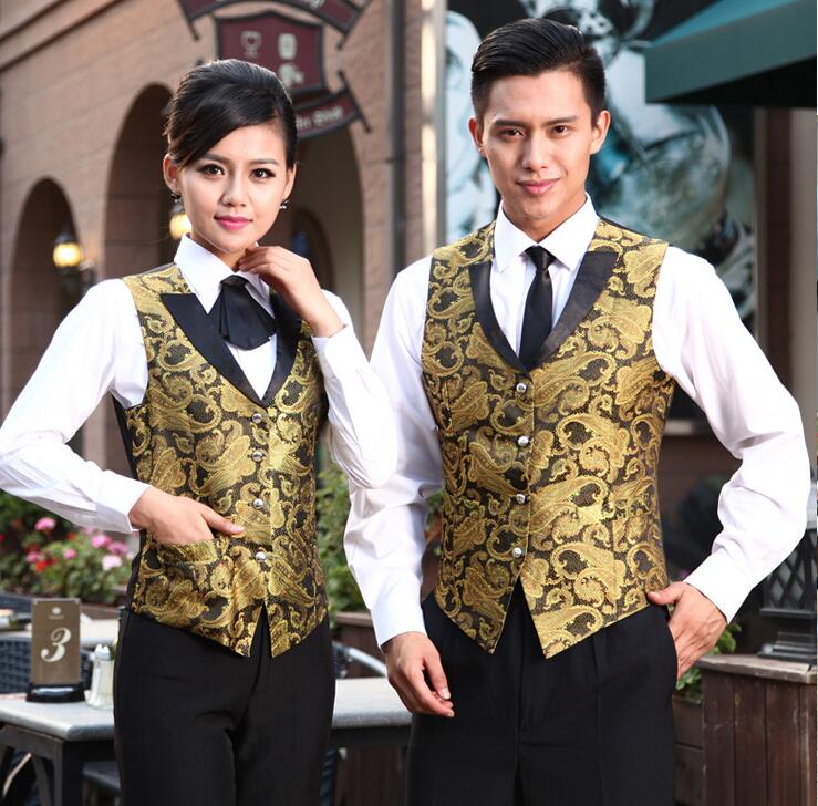 Frauen Nachtclub Kellnerin Weste Uniform Helle Farbe Bar Männer Kellner Weste Kleidung Hotel Restaurant Arbeitskleidung 89
