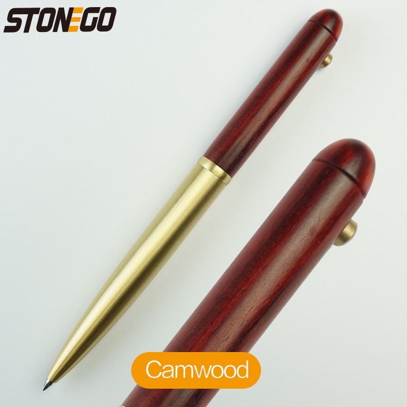 Wooden Retractable Roller Ball Pens Smooth Writing Signature Executive Business Ball Point 0.5mm Handcrafted Vintage Pen: Yellow
