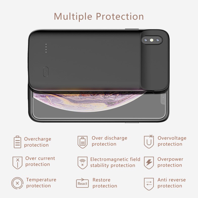 Batterij Opladen Case Voor Iphone X Xs Power Bank Voor Bescherm Case Power Case Batterij Voor Iphone Xs X Serie
