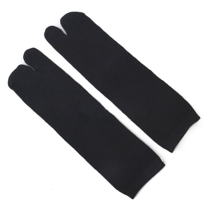 Tongs Kimono japonais, 3 paires, sandales à bout fendu, chaussettes Tabi Ninja Geta: Black