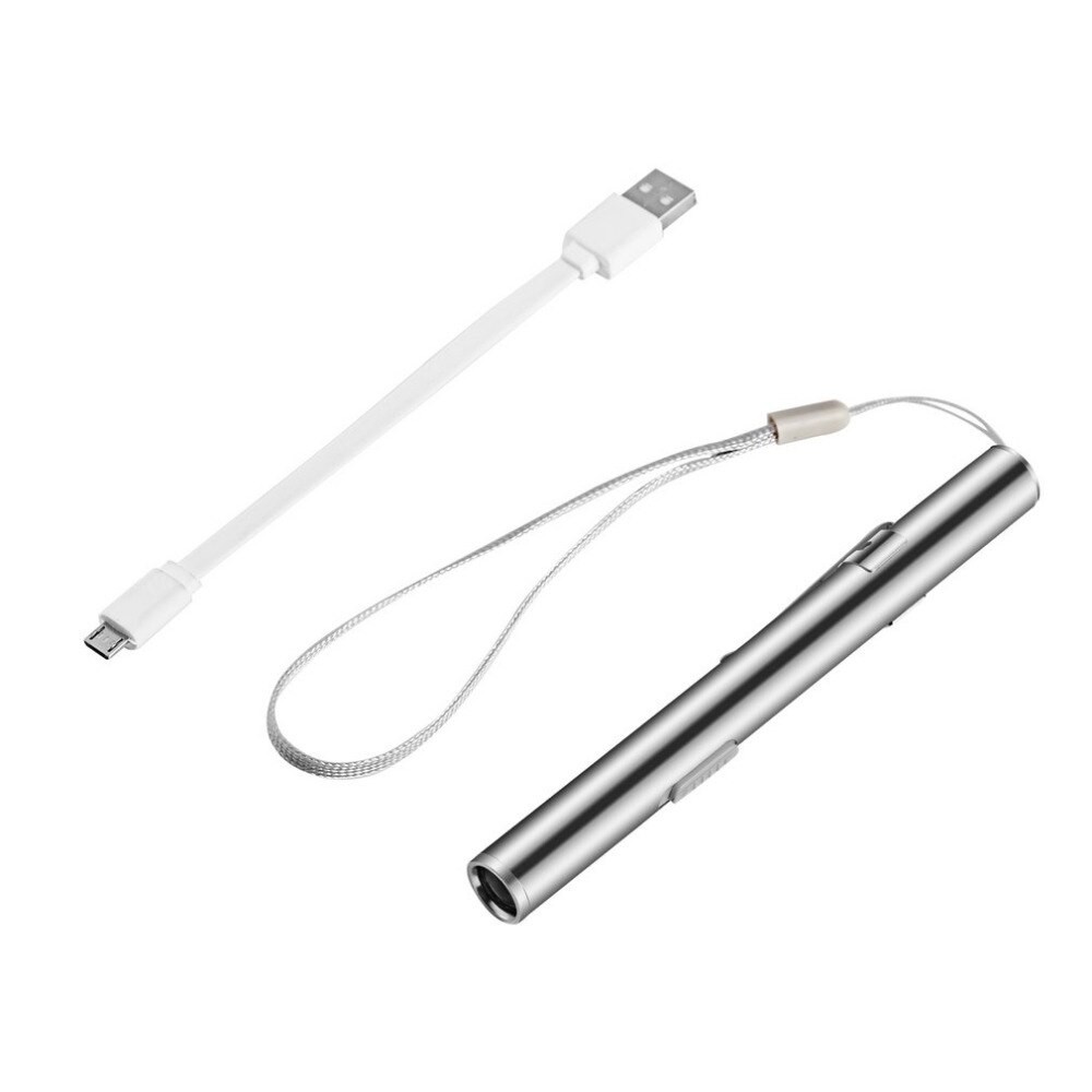 Handy Pen Light Usb Oplaadbare Mini Verpleging Zaklamp Led Zaklamp + Rvs Clip & Professionele