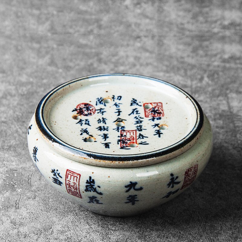 Chinese Kalligrafie Thee Wassen Aardewerk Kom Voor Thee Wastafel Set Keramische Thee Ware Cup Pen Wassen Theeceremonie Gebruiksvoorwerpen Jianshui trays