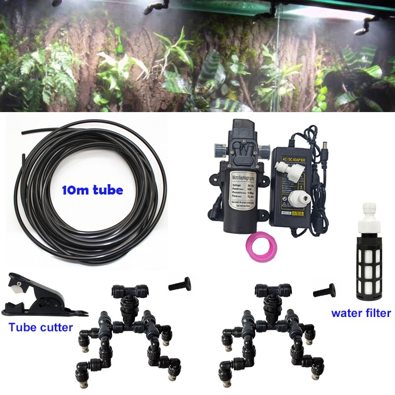 Reptielen Fogger Mist Sprinkler Regenwoud Tank Hui Grandado