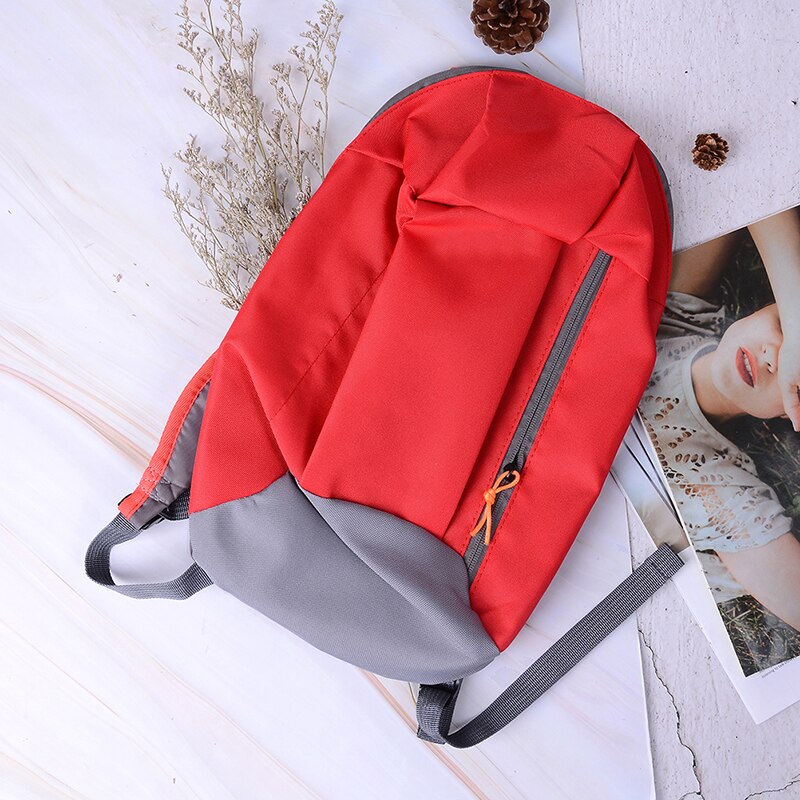 Sac à dos de sport sacoche poignée souple léger Oxford tissu sacs à dos pour voyage randonnée sac à dos cyclisme sac à dos 23*10*40cm: Rouge