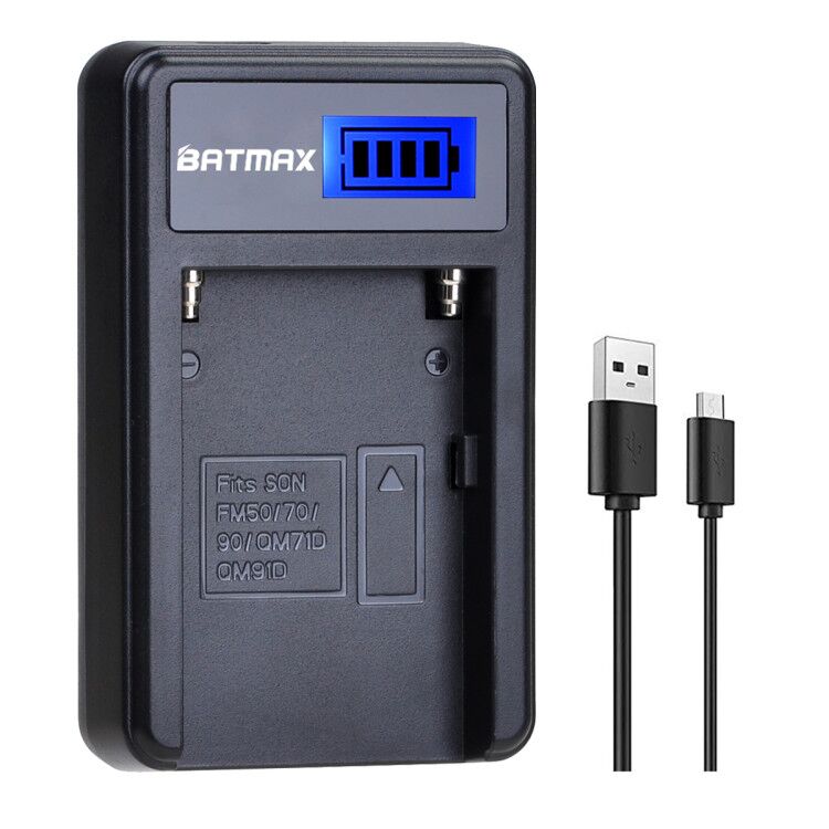 Batmax NP-F550 NP-F570 F550 F570 Batterie + LCD USB Ladegerät für Yongnuo Godox LED Video Licht YN300Luft II YN300 III YN600 Luft L132T: 1 Ladegerät