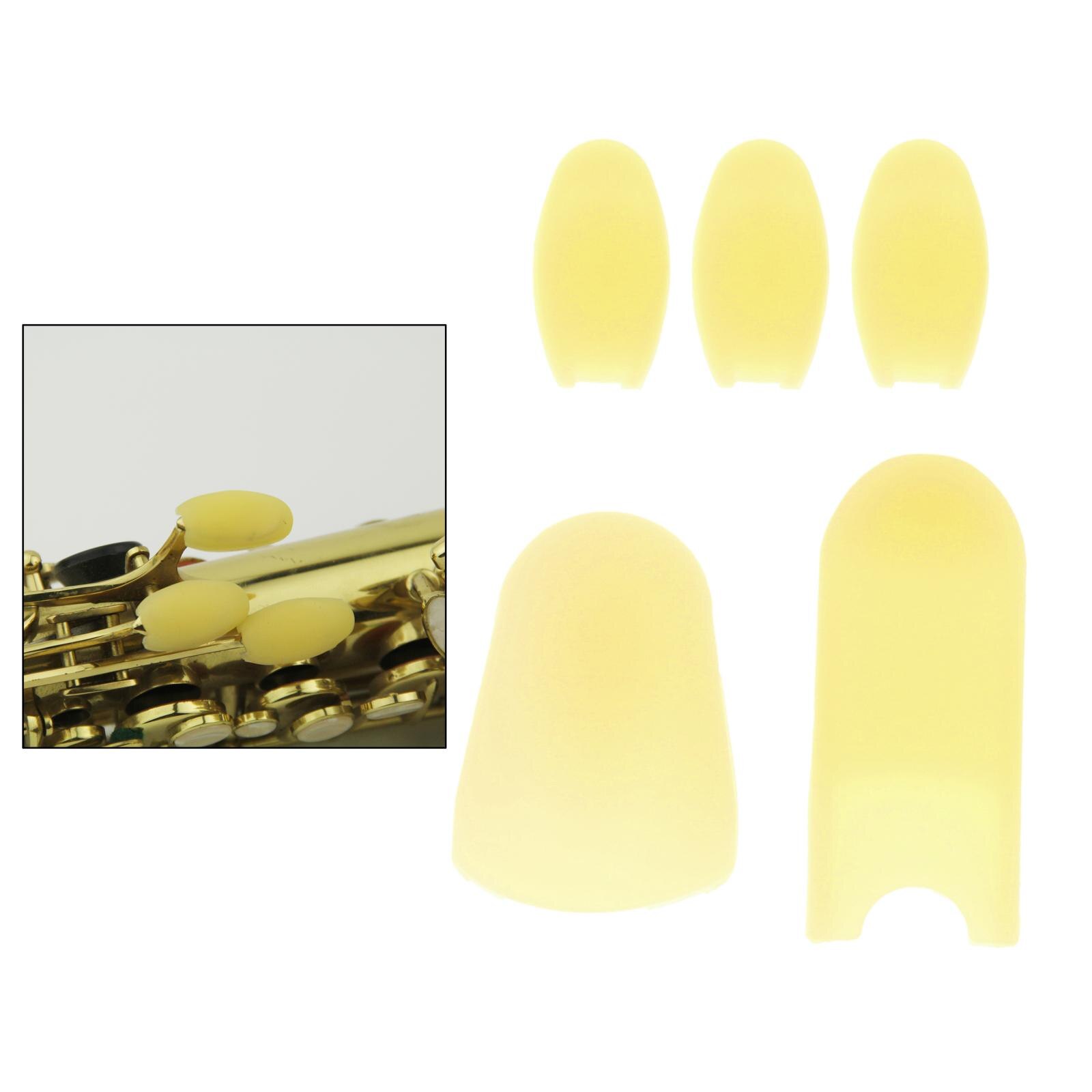 Silicone Saxophone pouce reste économiseur coussin coussin protège-doigts confortable pour Alto ténor Soprano Saxophone: Yellow