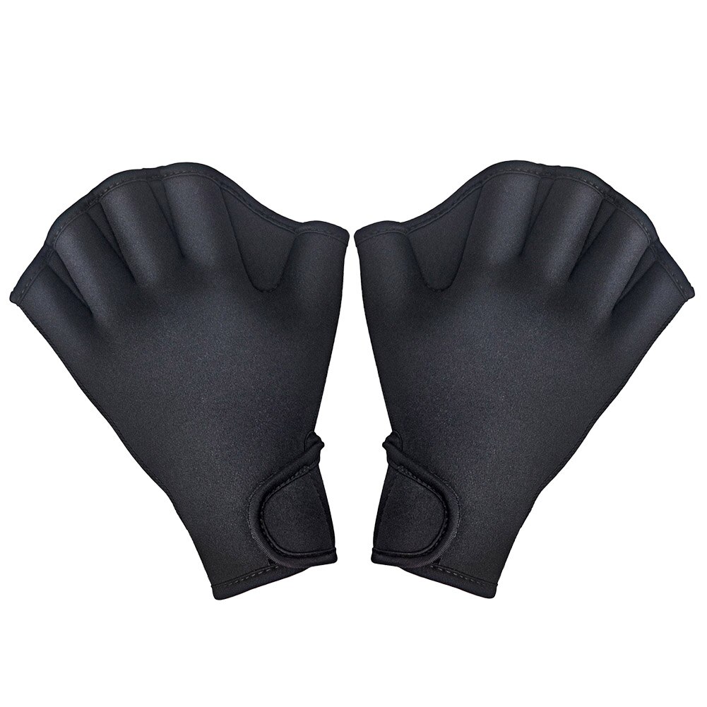 1 Pair Swimming Gloves Aquatic Fitness Water Resistance Aqua Fit Paddle Training Fingerless Gloves DX88