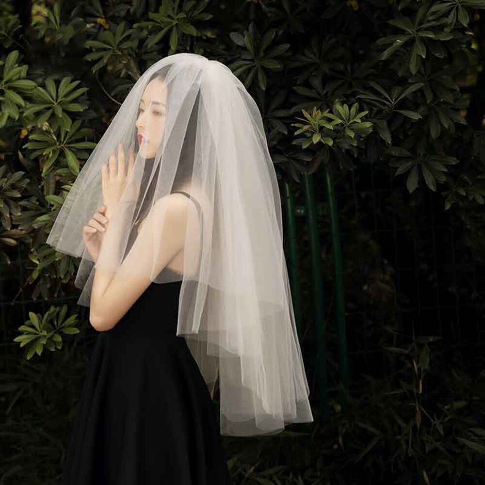Wedding Veil Bridal Veil 2 layers White Ivory veil Soft veil Wedding Accessories With Comb Veu de Noiva