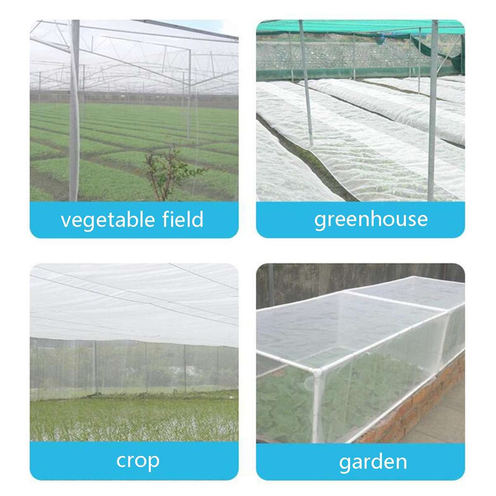 Redes de malla para jardín, cerca de verduras, frutas, flores, protección de plantas, invernadero, Red de jardín, herramientas de protección de Planta blanca # W