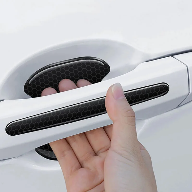 Car Door Handle Protective Film Door Bowl Anti Scratch Sticker Reflective Strip Epoxy Protector Moulding Trim Strip