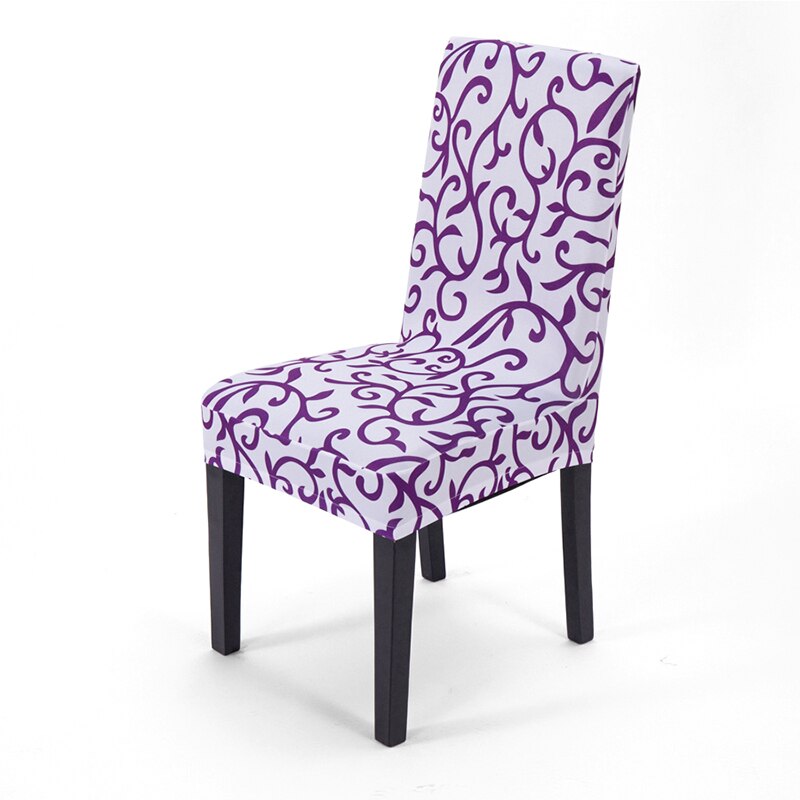 Removable Spandex Dining Chair Cover Seat Slipcover Restaurant Home Party Wedding Decoration Chair Covers Stretch: Purple