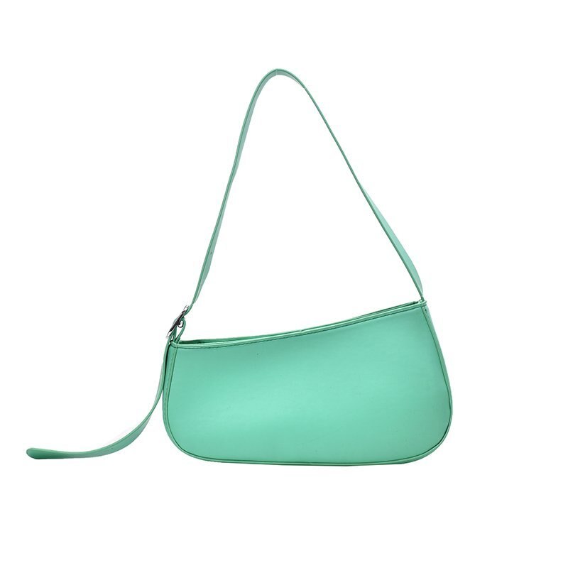 Rétro sacs pour femmes petit sac à bandoulière en cuir été couleur unie sac à main et sac à main femmes Vintage Hobo sacs femme Bolsos: Green shoulder bag