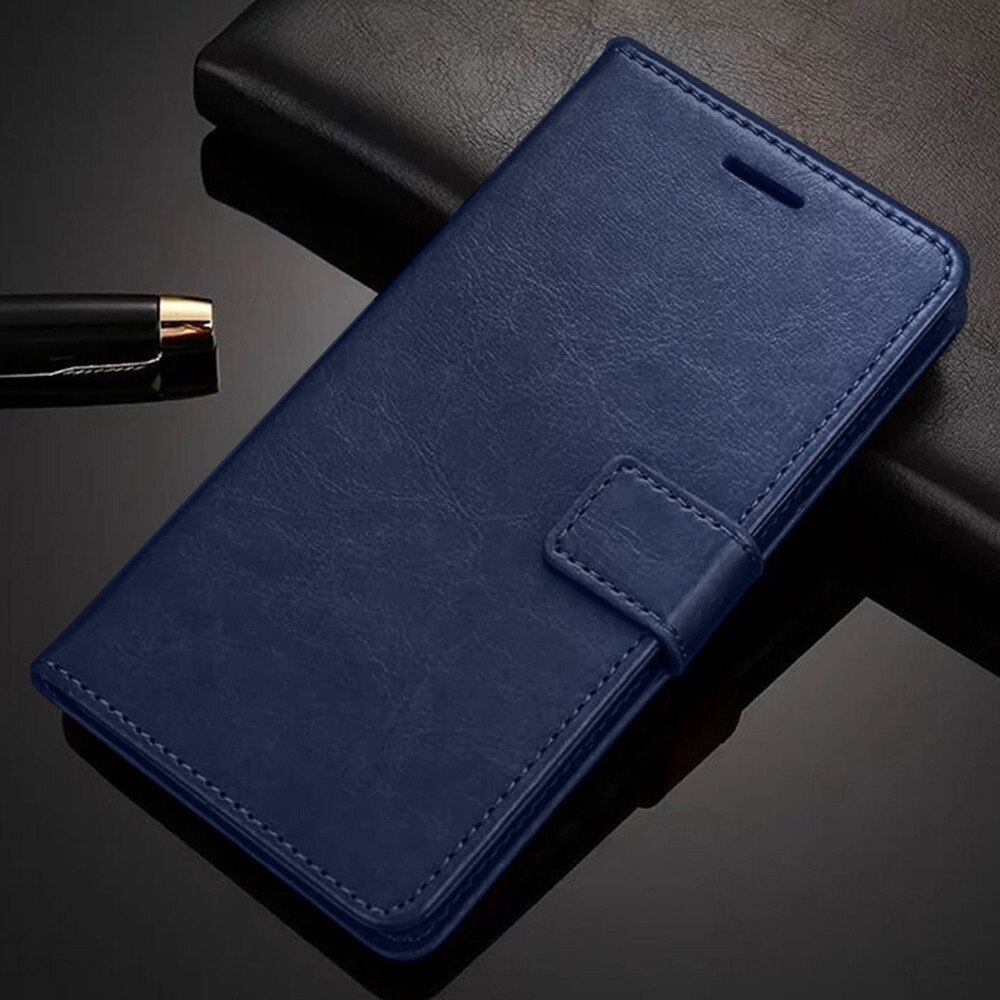 Książkowe skórzane stojak magnetyczny odwróć etui na telefon dla realm remme realmy realme realmi c11 c 11 2021 6.5 &#39;&#39;coque: For Realme C11 2020 / dark blue